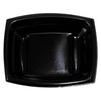 デンカポリマー 惣菜容器 夢デリLS15 黒 00788664 1ケース(1200個(50個×24))（直送品）