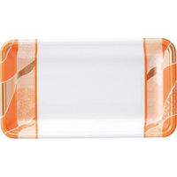 エフピコ 発泡トレー FLB-Y14-25 鮮彩オレンジ 4F182144 1ケース(1200個(100個×12))（直送品）