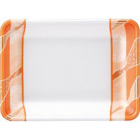 エフピコ 発泡トレー FLB-Y18-33 鮮彩オレンジ 4F182189 1ケース(900個(100個×9))（直送品）