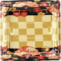 エフピコ 寿司桶 氷河桶20-20PT扇市松金 52012022 1ケース(400個(50個×8))（直送品）