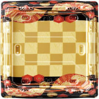 エフピコ 寿司桶 氷河桶21-21PT扇市松金 52012122 1ケース(400個(50個×8))（直送品）