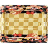 エフピコ 寿司桶 氷河桶25-20PT扇市松金 52012522 1ケース(200個(50個×4))（直送品）