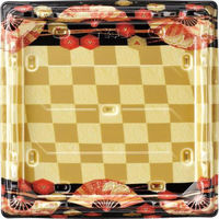 エフピコ 寿司桶 氷河桶26-26PT扇市松金 52012622 1ケース(240個(30個×8))（直送品）