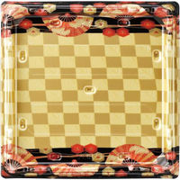 エフピコ 寿司桶 氷河桶30-30PT扇市松金 52013032 1ケース(160個(10個×16))（直送品）