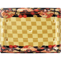 エフピコ 寿司桶 氷河桶33-25PT扇市松金 52013352 1ケース(200個(10個×20))（直送品）