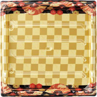 エフピコ 寿司桶 氷河桶34-34PT扇市松金 52013432 1ケース(120個(10個×12))（直送品）