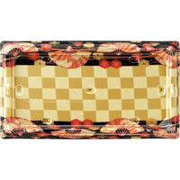 エフピコ 寿司桶 氷河桶37-20PT扇市松金 52013722 1ケース(100個(10個×10))（直送品）