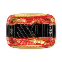 エフピコ 弁当容器 MSDレイア23-16-1 麻おり赤 7E012317 1ケース(600個(50個×12))（直送品）