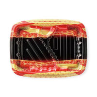 エフピコ 弁当容器 MSDレイア24-18-2 麻おり赤 7E012427 1ケース(600個(50個×12))（直送品）