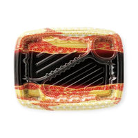 エフピコ 弁当容器 MSDレイア24-18-3 らい光赤 7E012431 1ケース(600個(50個×12))（直送品）