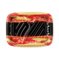 エフピコ 弁当容器 MSDレイア24-18-4 麻おり赤 7E012437 1ケース(600個(50個×12))（直送品）