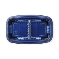 エフピコ 弁当容器 MSDレイア24-15-1 Mブルー 7E012452 1ケース(600個(50個×12))（直送品）
