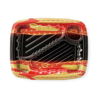 エフピコ 弁当容器 MSDレイア24-19-1 麻おり赤 7E012461 1ケース(600個(50個×12))（直送品）