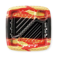 エフピコ 弁当容器 MSDレイア21-21-1 麻おり赤 7E012466 1ケース(600個(50個×12))（直送品）