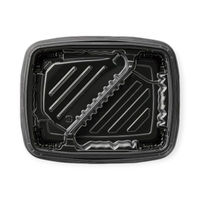 エフピコ 弁当容器 MSDレイア24-19S-1 黒 7E012471 1ケース(600個(50個×12))（直送品）