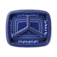 エフピコ 弁当容器 MSDレイア22-18-1 Mブルー 7E022221 1ケース(600個(50個×12))（直送品）