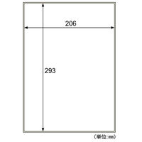 ヒサゴ 販促用品 屋外用ラベル 強粘再剥離 A4 ノーカット 10枚入 KLPH862S 1ケース(1個)（直送品）
