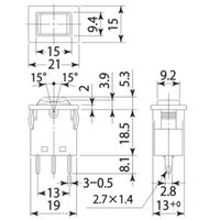 ミヤマ電器 スイッチ 波動タイプ ON-ON はんだ端子6P DS850ASK 1個（直送品）