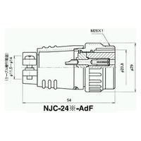 七星科学研究所 NJCアダプター(シェルφ24・16極) NJC-2416-AdF 1個（直送品）