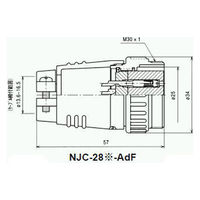七星科学研究所 NJCアダプター(シェルφ28・16極) NJC-2816-AdF 1個（直送品）