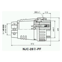 七星科学研究所 NJCプラグ(シェルΦ28・16極) NJC-2816-PF 1個（直送品）