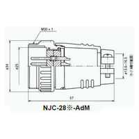 七星科学研究所 NJCアダプター(シェルφ28・24極) NJC-2824-AdM 1個（直送品）