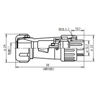 七星科学研究所 NJWプラグ防水型(シェルφ16・8極) NJW168PM8 1個（直送品）