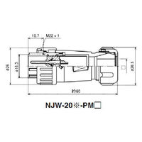 七星科学研究所 NJWプラグ防水型(シェルφ20・4極) NJW204PM6 1個（直送品）