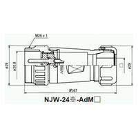 七星科学研究所 NJWアダプタ防水型(シェルΦ24・4極) NJW-244-AdM11 1個（直送品）