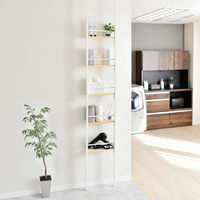 足立製作所 スリムウォールラック【幅40cm/つっぱり式】/ホワイト A173WH 1個（直送品）