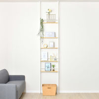 足立製作所 スリムウォールラック【幅55cm/つっぱり式】/ホワイト A174WH 1個（直送品）