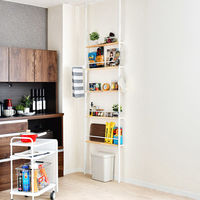 足立製作所 スリムウォールラック【幅70cm/つっぱり式】/ホワイト A175WH 1個（直送品）