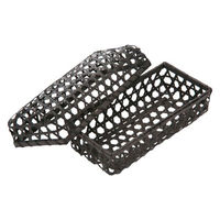 アサヒグリーン 装飾品 六ッ目長方被せフタ付 BK 3572 1ケース(100個(1個×100))（直送品）