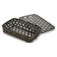 アサヒグリーン 装飾品 六ッ目長方平フタ付 BK 3522 1ケース(120個(1個×120))（直送品）