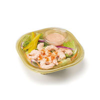 リスパック サラダ容器 バイオ リーフボウル 16-16B(50) きなり PBPX184 1ケース(900個(50個×18))（直送品）