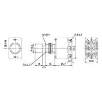 NKKスイッチズ 押しボタンスイッチ ON-(ON)2極双投 SB-61B 1個（直送品）