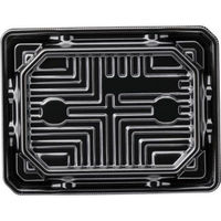 エフピコ 刺身容器 涼角 20-15 黒 55002015 1ケース(800個(50個×16))（直送品）