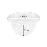 リスパック 冷麺容器 バイオ BOWL本体(M) TN PBCP533 1袋(50個)（直送品）