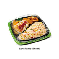 リスパック 弁当容器 バイオ マウント 22-22-1B 黒 RHHS701 1袋(50個)（直送品）