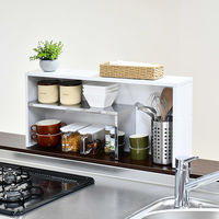 足立製作所 手元が隠せる カウンター上収納ラック【幅75cm】 2343 1個（直送品）