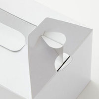 愛宝 紙手提箱 125 手提2号 ホワイト 1ケース(500個(50個×10))（直送品）