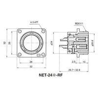 七星科学研究所 NETレセプタクル(シェルφ24・3極) NET243RF 1個（直送品）