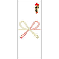 ササガワ 贈答用飾り 24-1900 シール札紙(短冊のし) 無字 50片入(5片×10シート) 1ケース(5個(1個×5))（直送品）