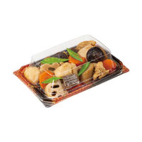 リスパック 惣菜容器 バイオ 優越 18-11B ゆかし赤 PBDR418 1ケース(1200個(50個×24))（直送品）