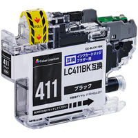 カラークリエーション ブラザー（brother）用 互換インク CC-BLC411BK ブラック LC411-BK互換 1個（直送品）