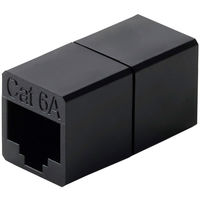 RJ45 中継コネクター(Cat6A) LD-RJ45U6ABK エレコム 1個（直送品）