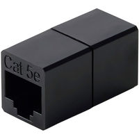 RJ45 中継コネクター(Cat5e) LD-RJ45U5EBK エレコム 1個（直送品）