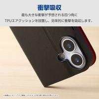 O251 ケース レザー 手帳型 マグネット 衝撃吸収 超軽量 ブラック PM-O251PLFUBK エレコム 1個（直送品）