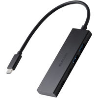USBハブ タイプC接続 USB-A×2 USB-C×1 +給電用ポート PD 100W U3HC-H041PBK エレコム 1個（直送品）