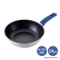 深型フライパン 炒め鍋 24cm IH/ガス火対応 ホワイト ムーミン 000DW5802 1個 特定PFAS※フリー 貝印
